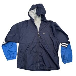 Cheetah Brand Windbreaker Jacket Mens L‎ Blue Lightweight Full Zip